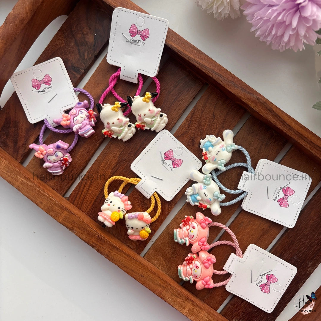 Cute 3D Cartoon Character Rubber Bands