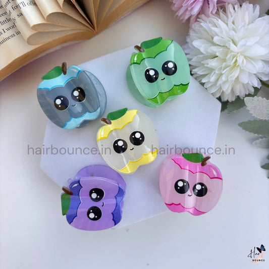Cute Apple Mini Kids Hair Claw - Small