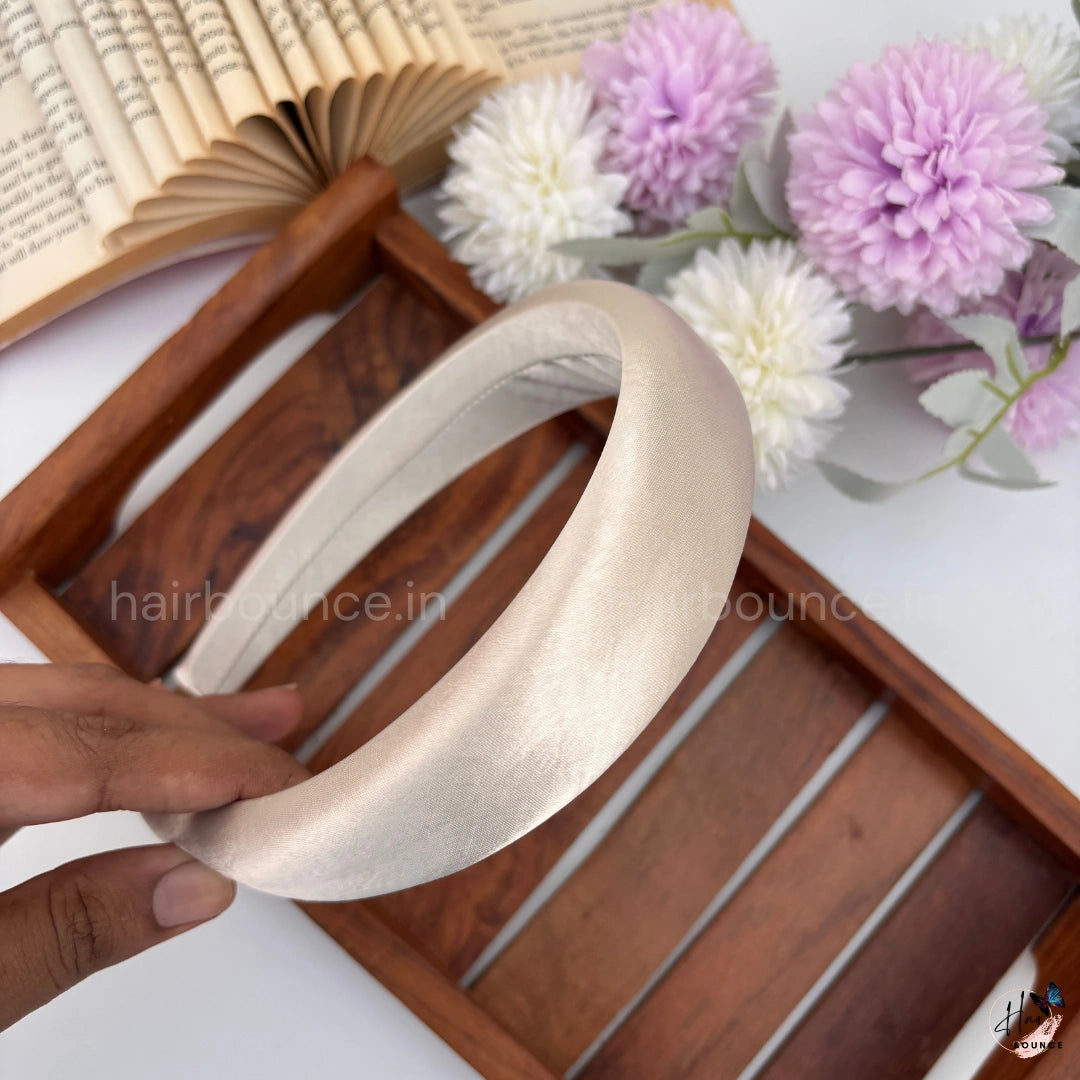 Luxe Satin Padded Headband for Women & Girls – Soft Wide Hair Band