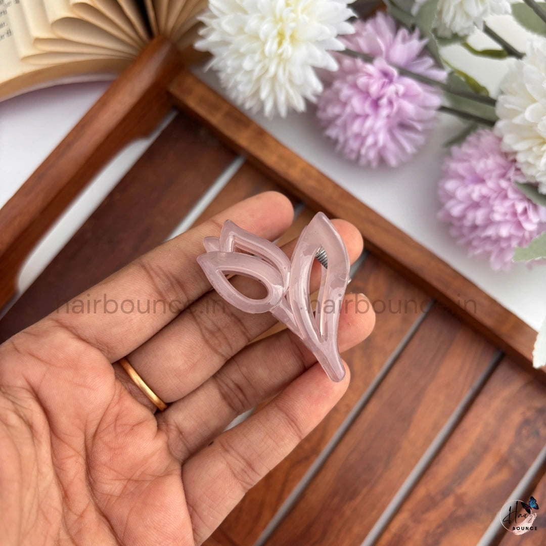 Crystal Tulip Mini Hair Claw – Small