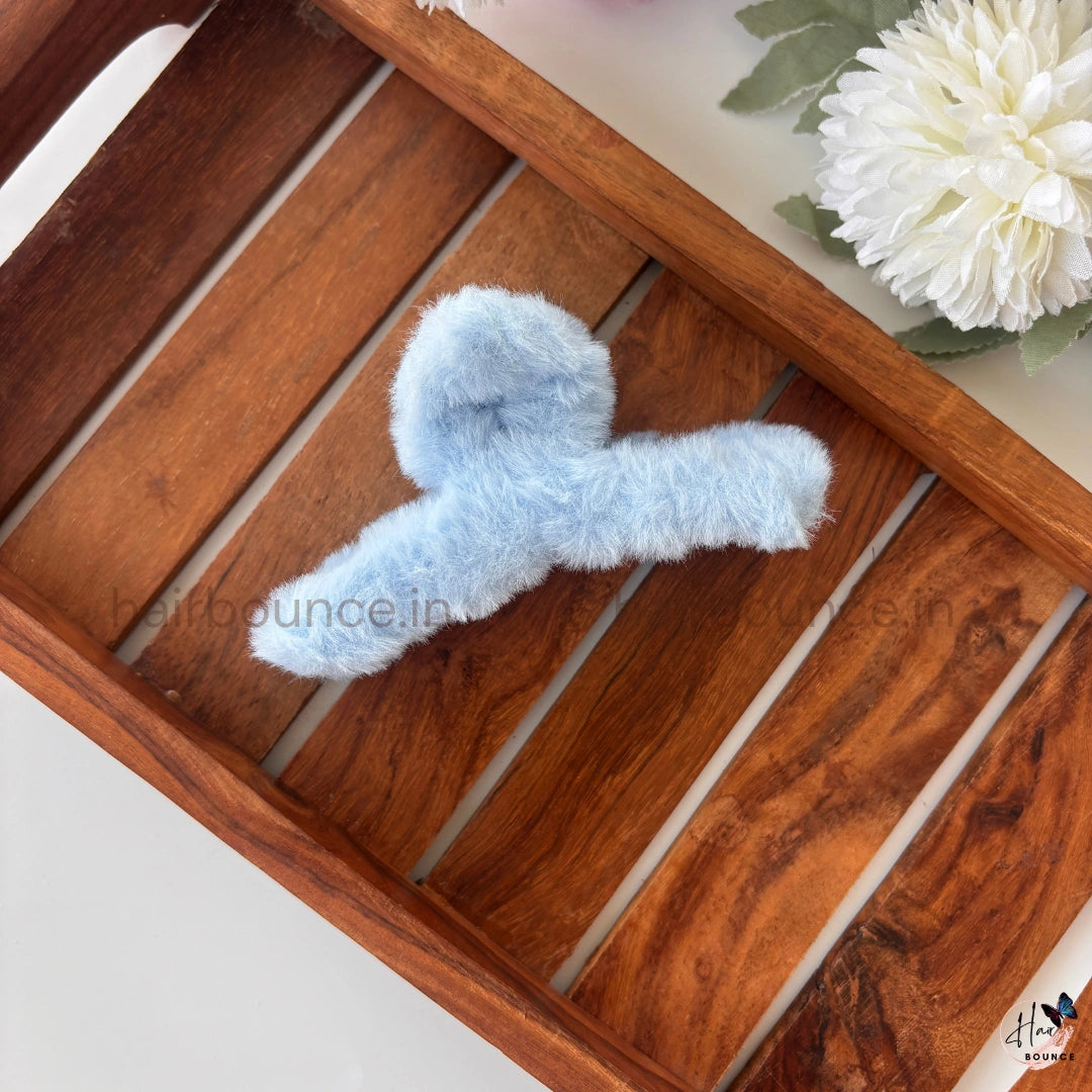 Soft Faux Loop Fur Hair Claw - Large