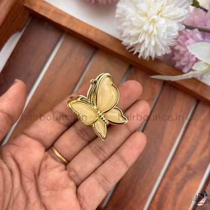 Golden Flutter Butterfly Hair Claw – Small
