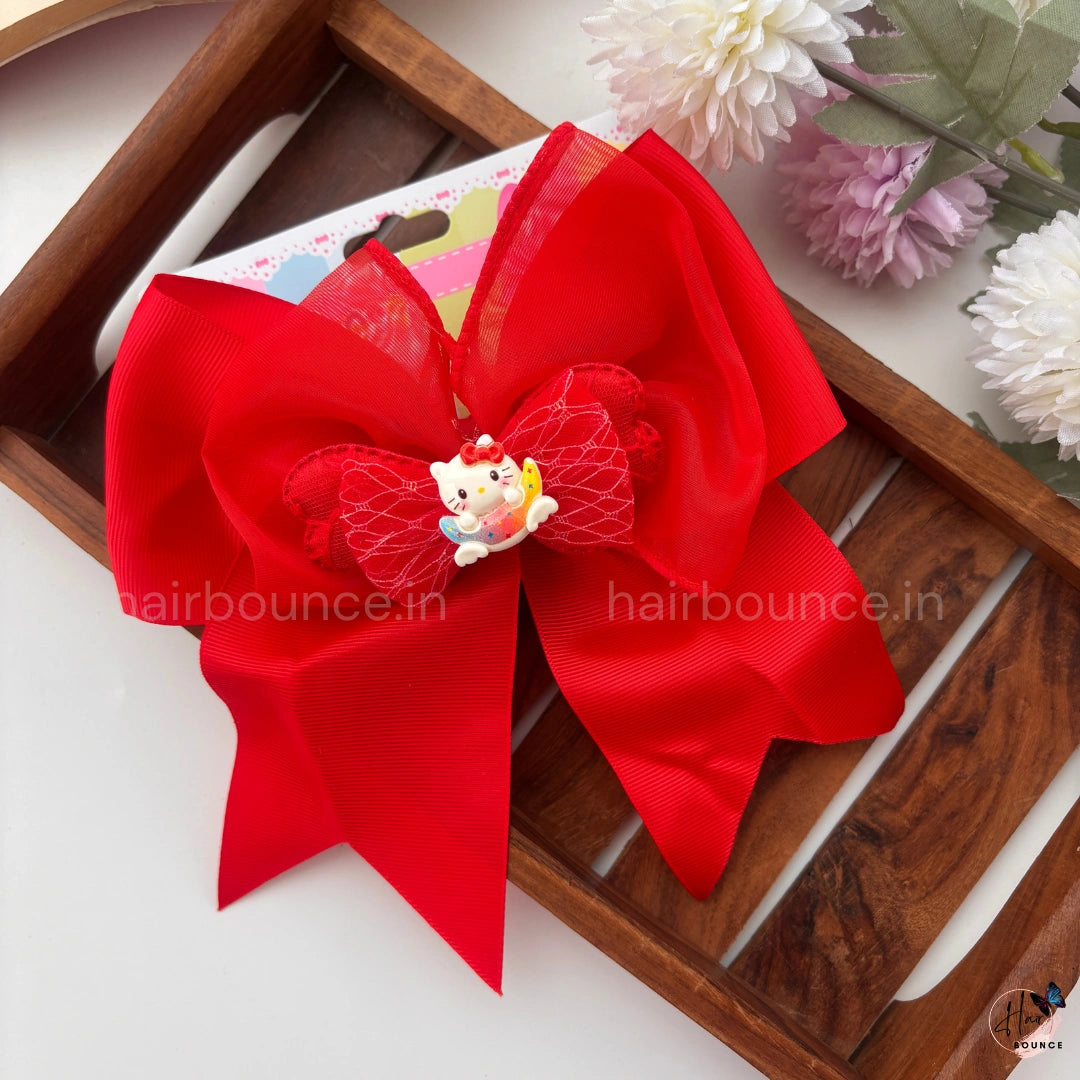 Kitty Charm Oversized Bow Alligator Clip