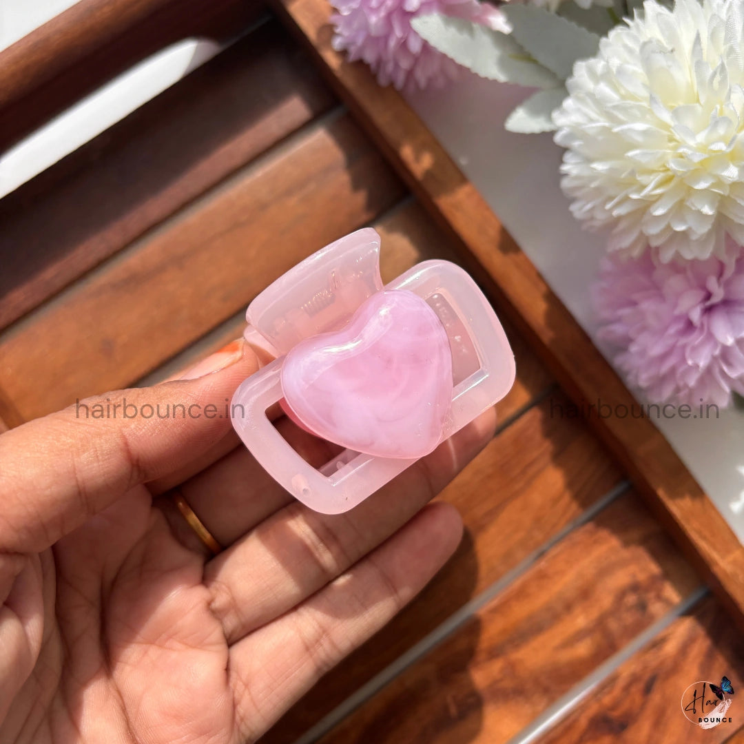 Heart Square Hair Claw - Medium