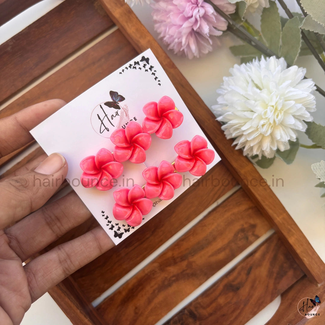 Tropical Plumeria Alligator Clip