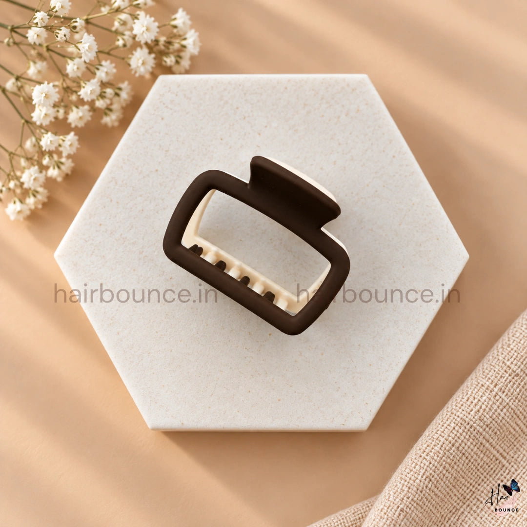 Dual Colour Square Hair Claw - Medium
