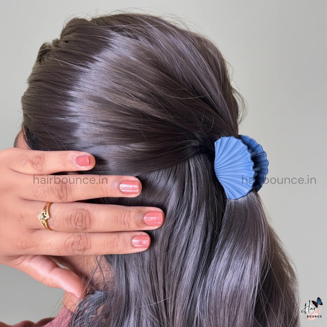 Pastel Garden Matte Seashell Hair Claw Collection – Pack of 6