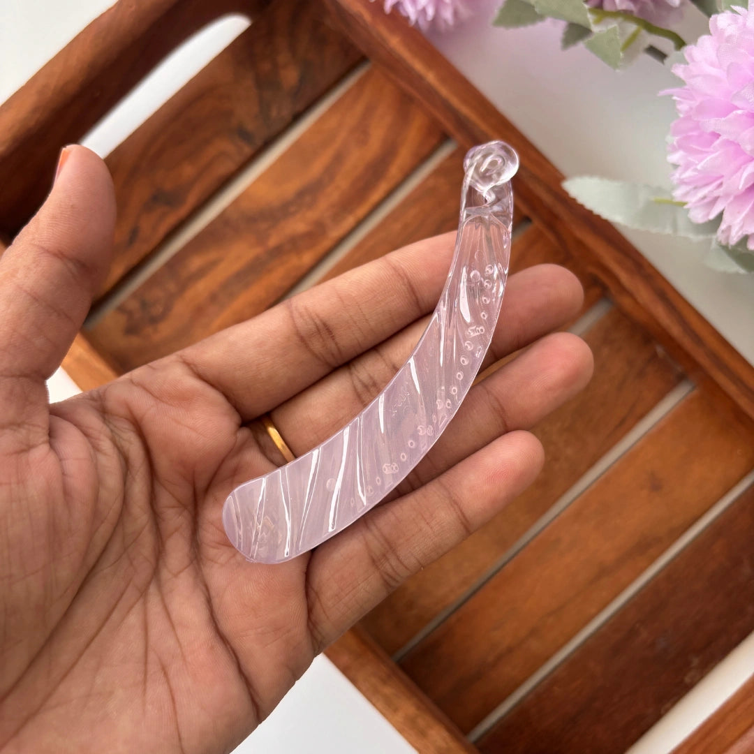 Glassy Lined Banana Clip - Large