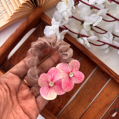 Bloom Charm Floral Scrunchie Hair Tie