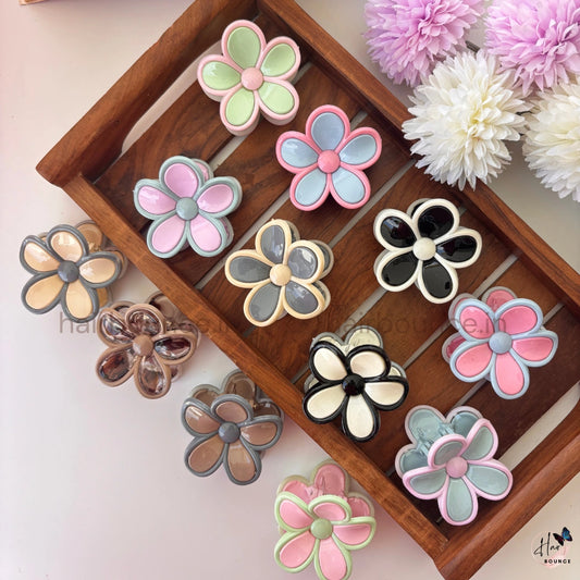 Candy Pastel Daisy Flower Hair Claw – Medium