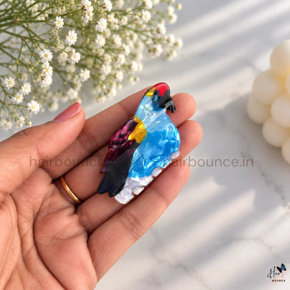 Tropical Parrot Hair Claw – Medium