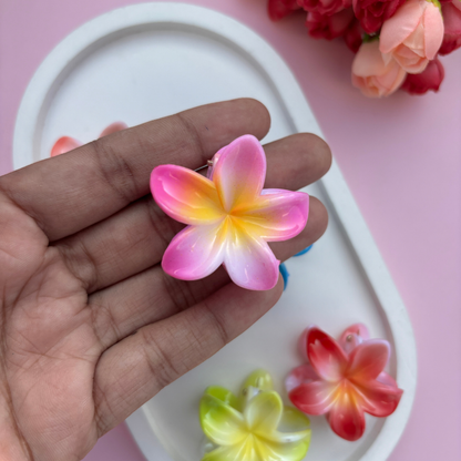 Dual Colour Flower Hair Claw - Small