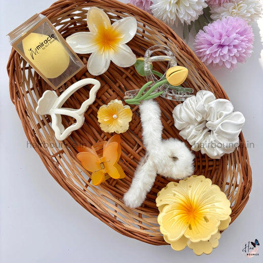 Sunshine Bloom Self-Care Hair Hamper