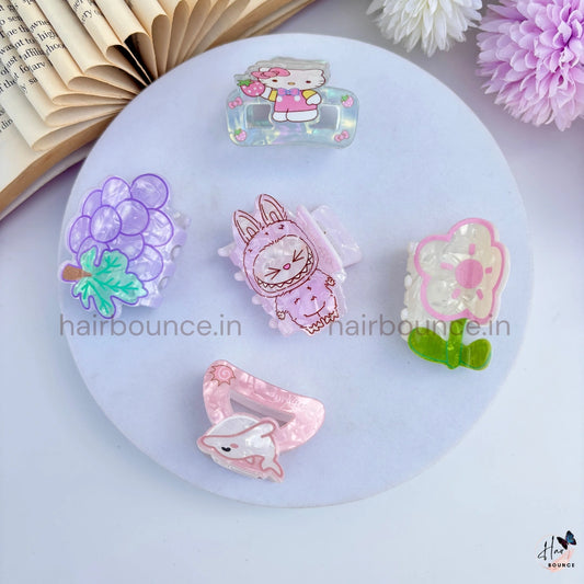 Dreamy Garden Mini Hair Claw Set – Pack of 5