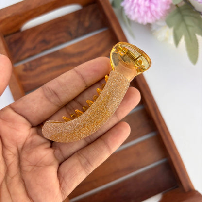 Sparkling Glitter Banana Clip - Medium