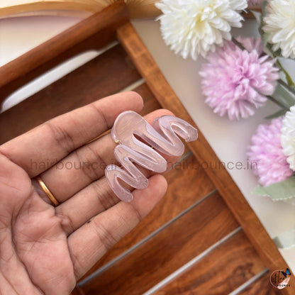 Transparent Mini Zig Zag Hair Claw – Small