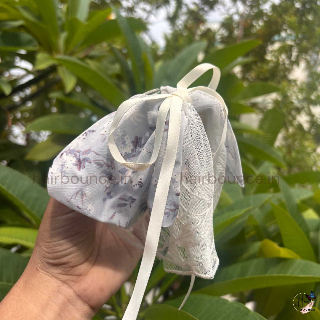 Floral Whisper Bow Hair Claw – Medium