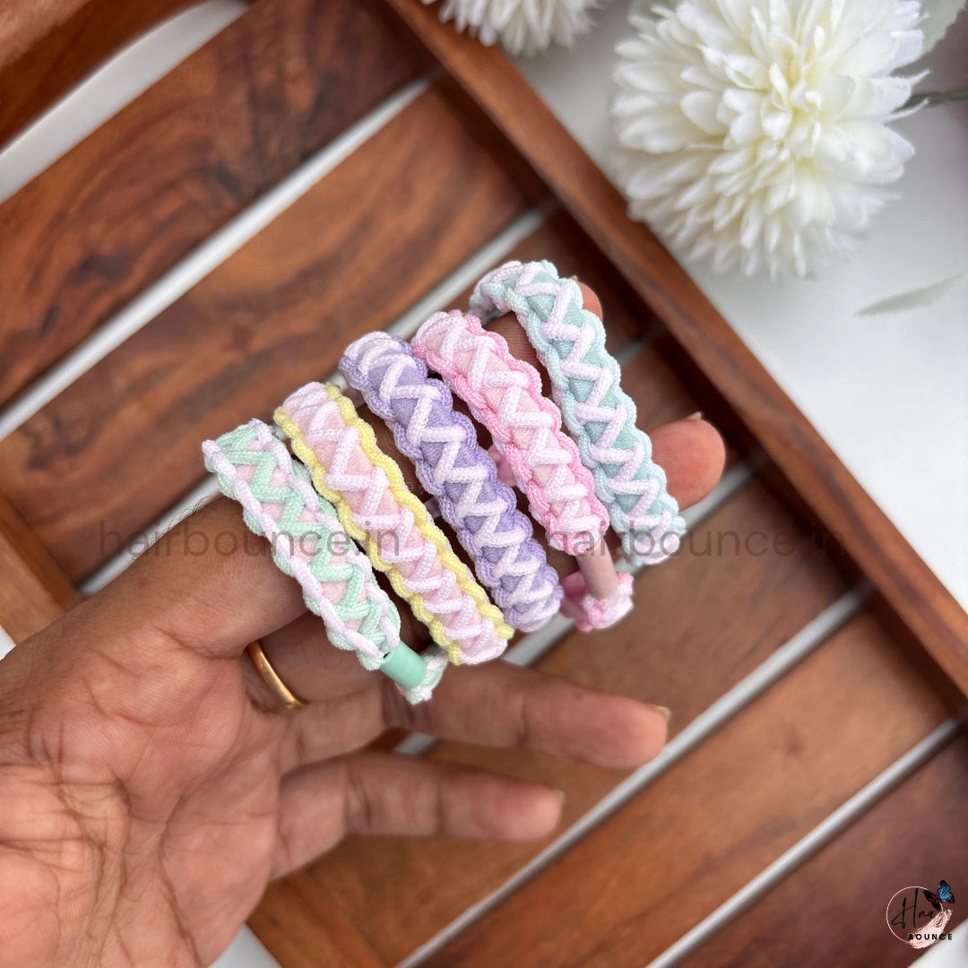 Zigzag Braided Hair Ties for Women & Girls