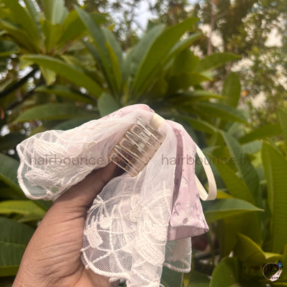 Floral Whisper Bow Hair Claw – Medium