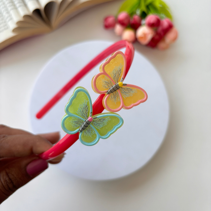 Colourful Plastic Butterfly Headband