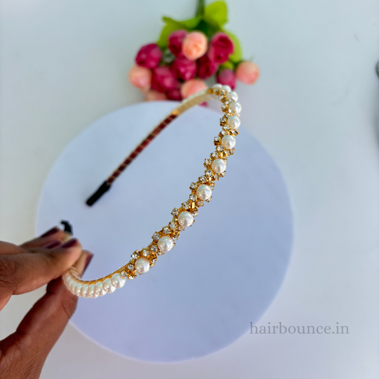 Grand Pearl Stone Headband