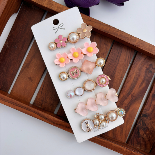Rosy Glow Clip Set – Pack of 6