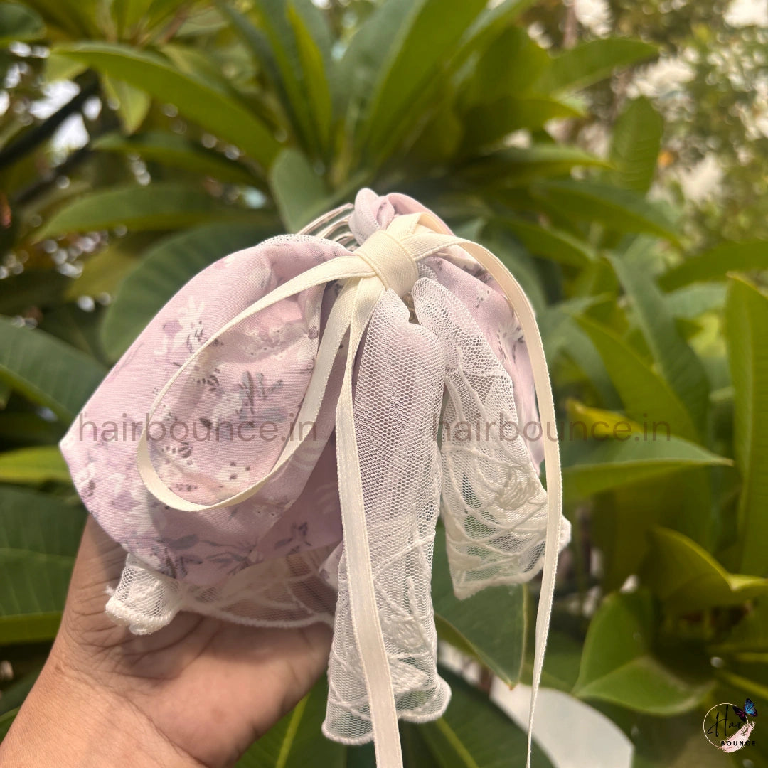 Floral Whisper Bow Hair Claw – Medium