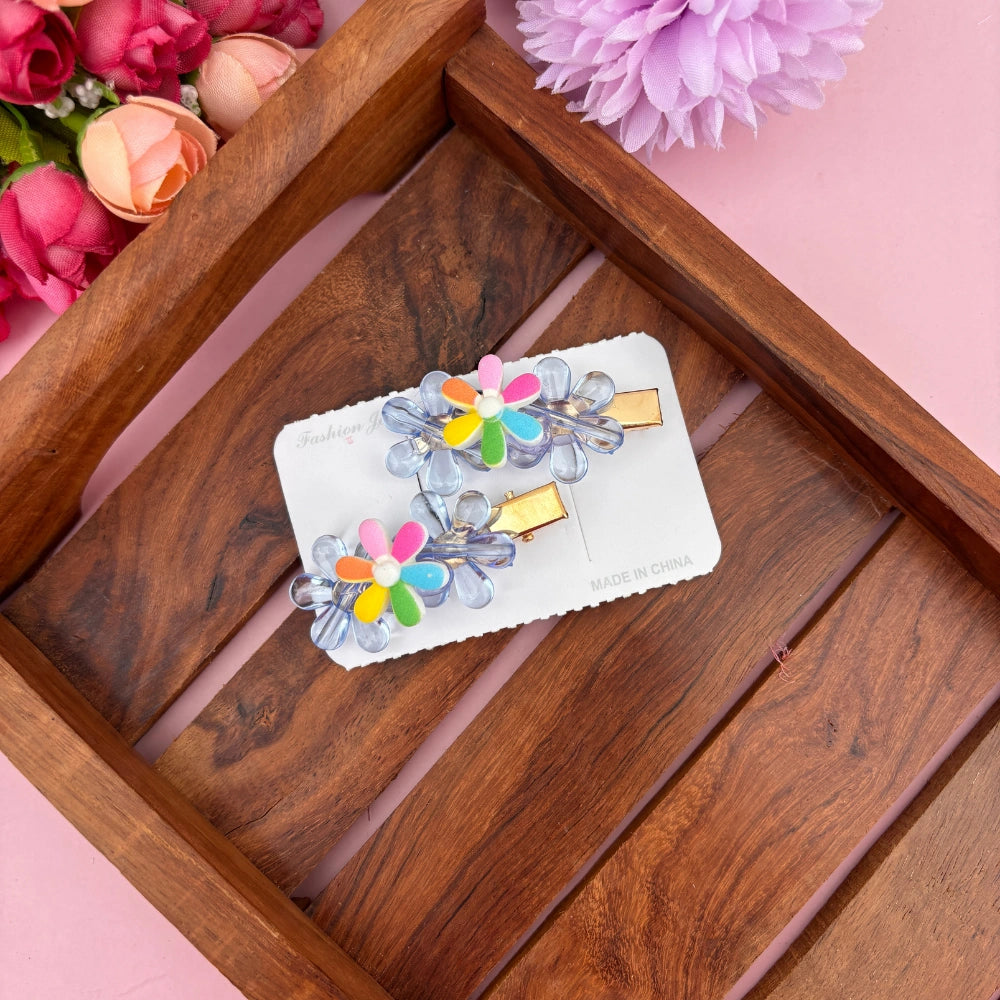 Trio Bloom Clip Set – Set of 2