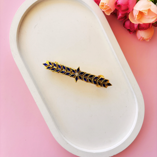Navy Gleam Hair Clip