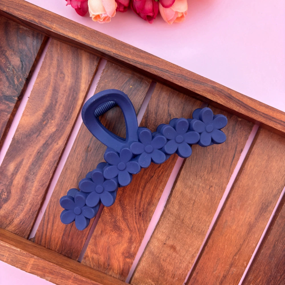 Colourful Flower Hair Claw - Large