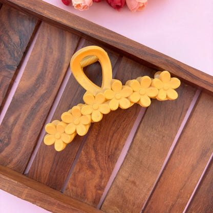 Colourful Flower Hair Claw - Large