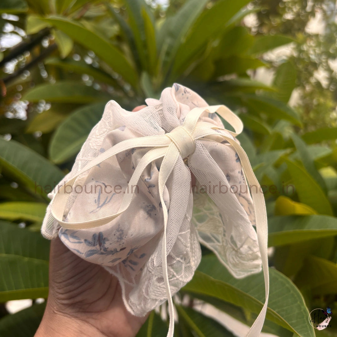 Floral Whisper Bow Hair Claw – Medium