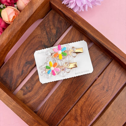 Trio Bloom Clip Set – Set of 2