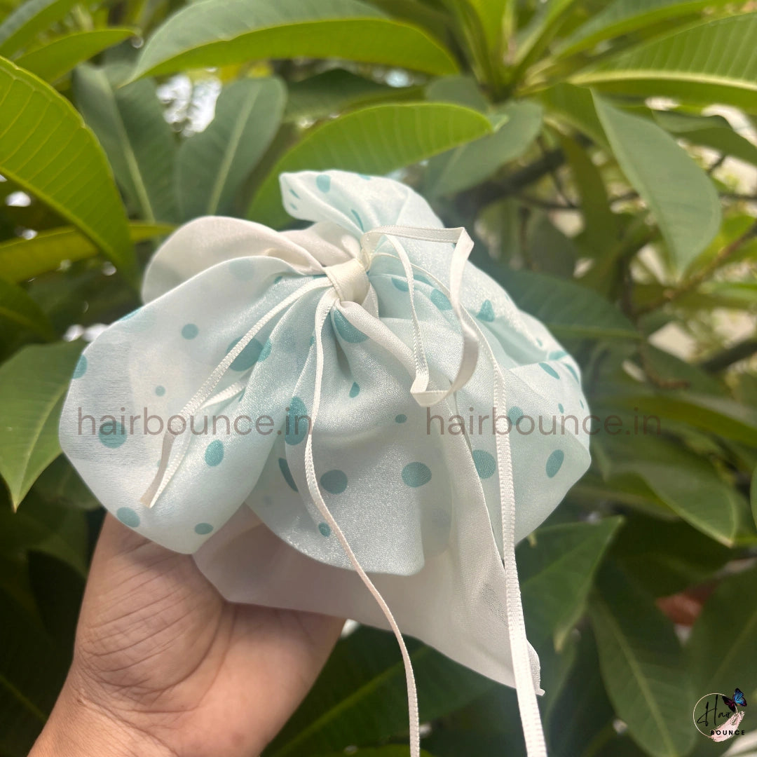 Polka Charm Bow Hair Claw – Medium