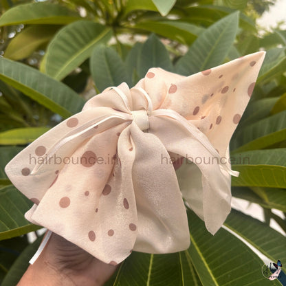 Polka Charm Bow Hair Claw – Medium
