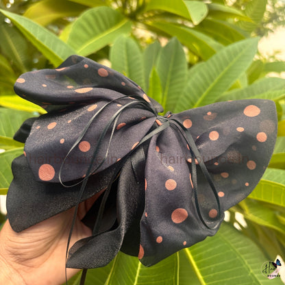 Polka Charm Bow Hair Claw – Medium