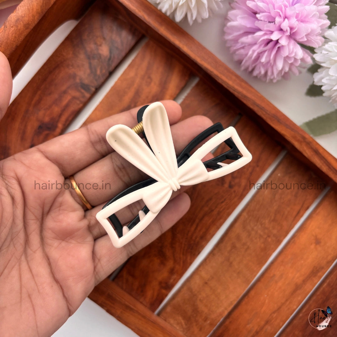 Dual-Colour Bow Knot Hair Claw – Medium