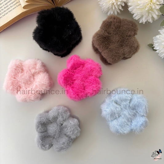 Soft Fluffy Fur Hair Claw - Large