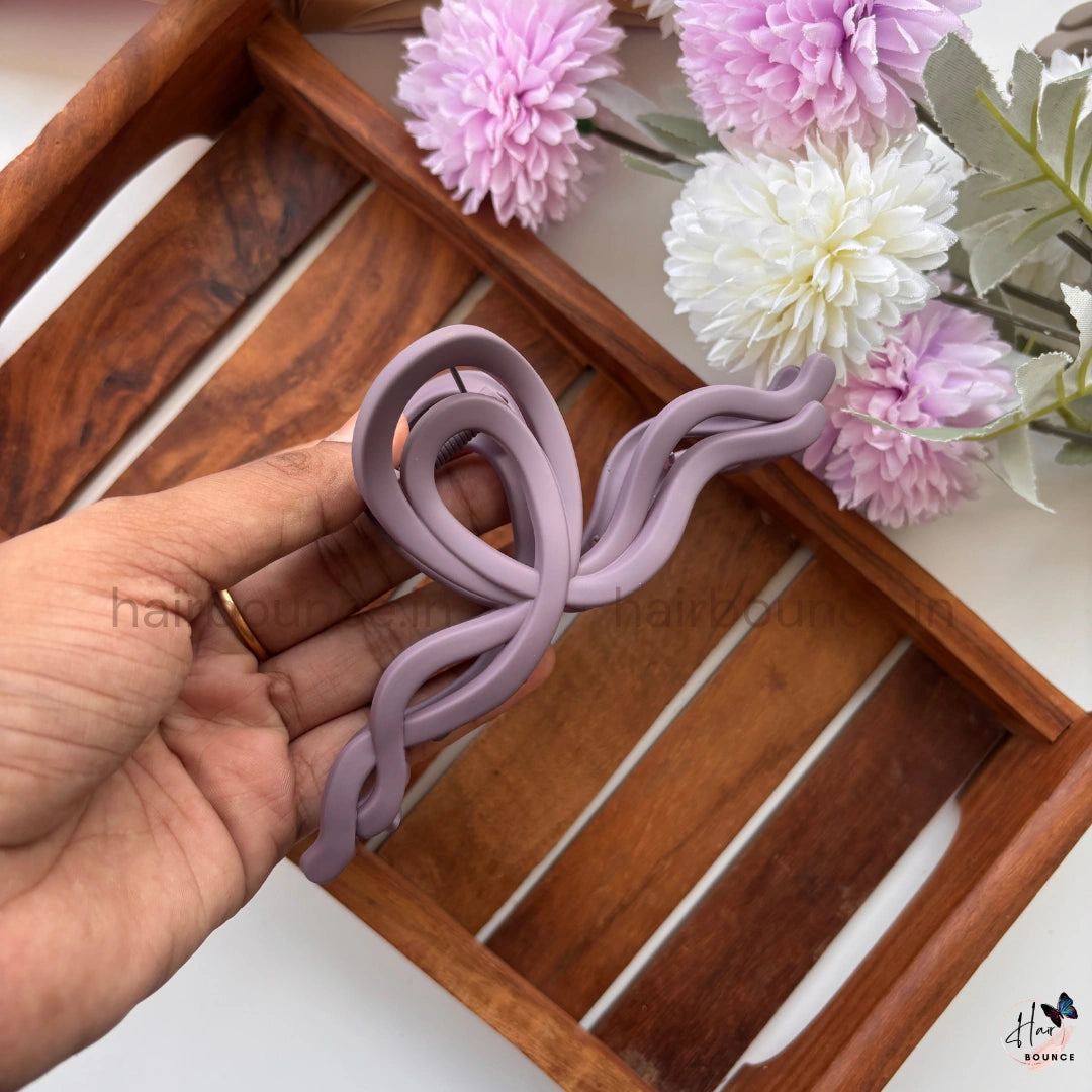 Matte Ribbon Twist Hair Claw – Extra Large