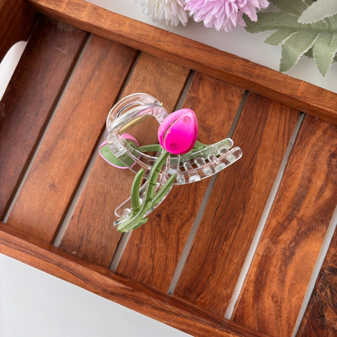 Crystal Tulip Hair Claw – Large