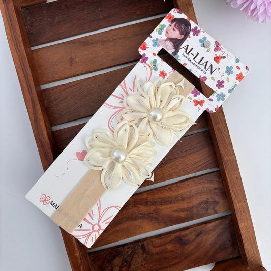 Layered Double Flower Newborn Headband