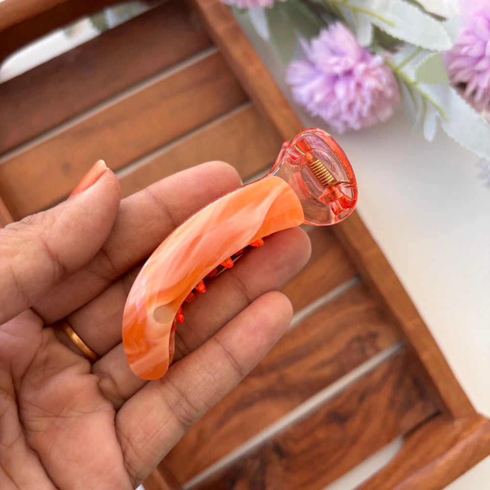 Marble Sheet Banana Clip - Medium