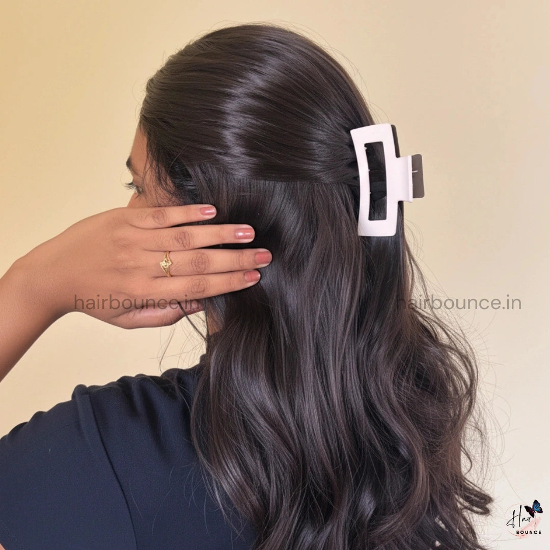 Dual Colour Light Shades Rectangle Hair Claw - Large