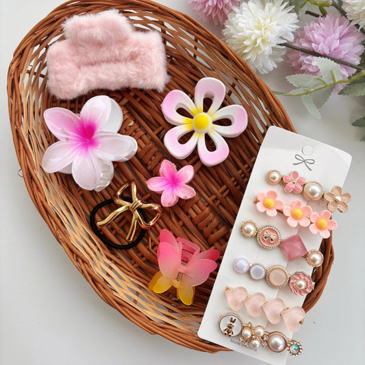 Blush Bloom Hair Hamper 💗🌸
