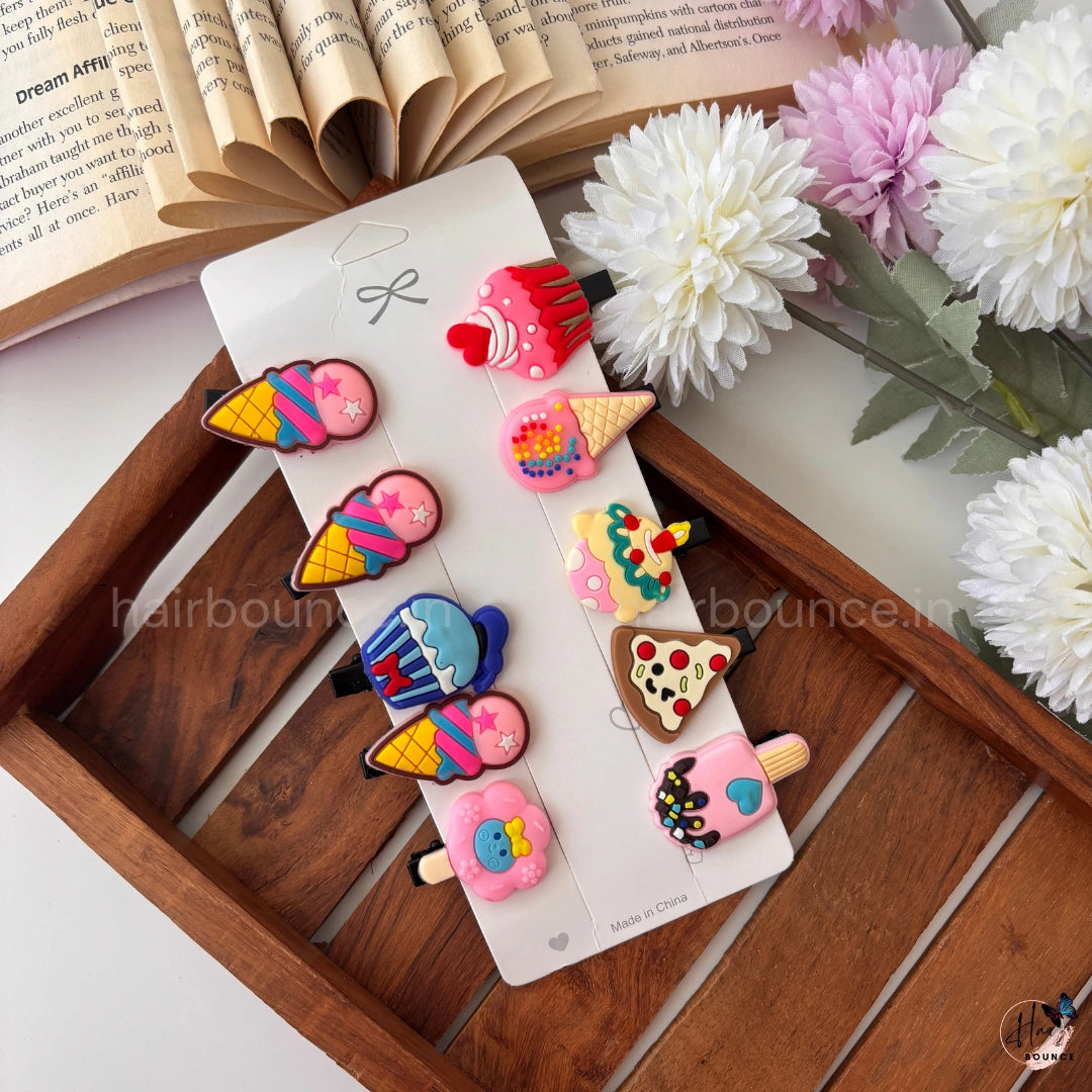 Cute Cartoon Hair Clip Set – Pack of 10