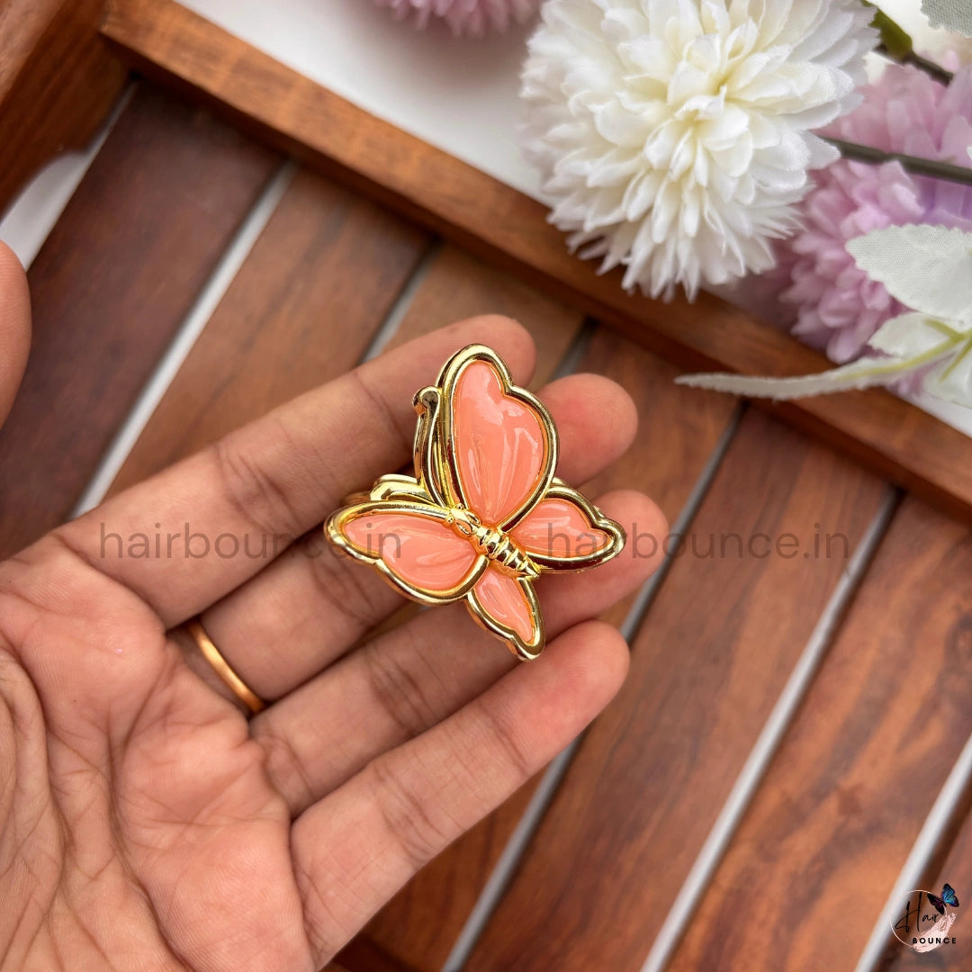 Golden Flutter Butterfly Hair Claw – Small