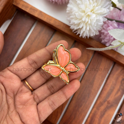 Golden Flutter Butterfly Hair Claw – Small