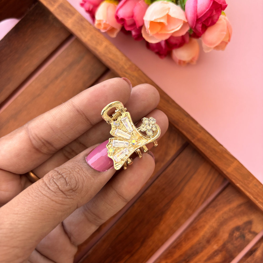 Crystal Metal Hair Claw - Small