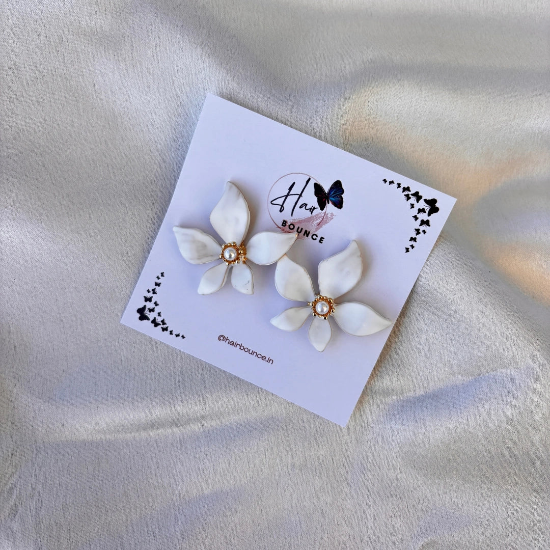 Classic Floral Pearl Earrings