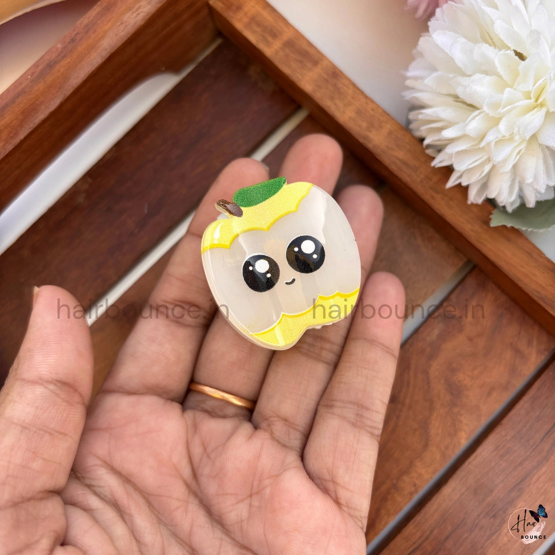Cute Apple Mini Kids Hair Claw - Small